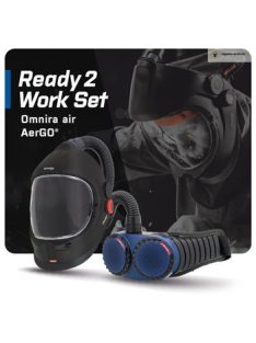   CleanAIR Ready2Work Omnira AIR + AerGO komplett légzésvédő és arcvédő készlet