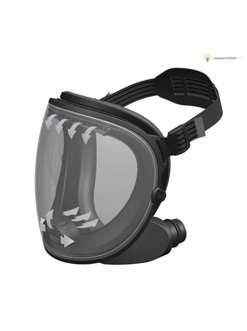 CleanAir UNIMASK légzésvédő arcvédő 5-pontos fejpánttal (neoprén arcperemmel)