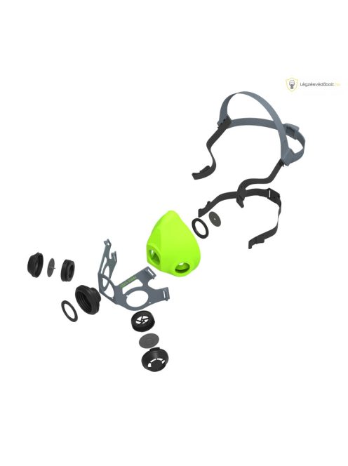 BLS SGE46 félálarc, szabványos zsinórmenetes csatlakozós