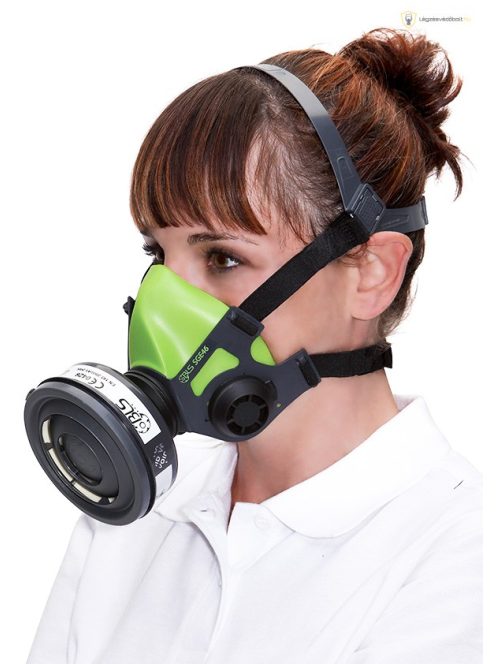 BLS SGE46 félálarc, szabványos zsinórmenetes csatlakozós