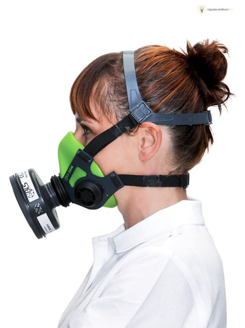 BLS SGE46 félálarc, szabványos zsinórmenetes csatlakozós