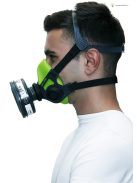 BLS SGE46 félálarc, szabványos zsinórmenetes csatlakozós