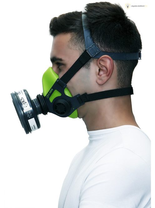 BLS SGE46 félálarc, szabványos zsinórmenetes csatlakozós