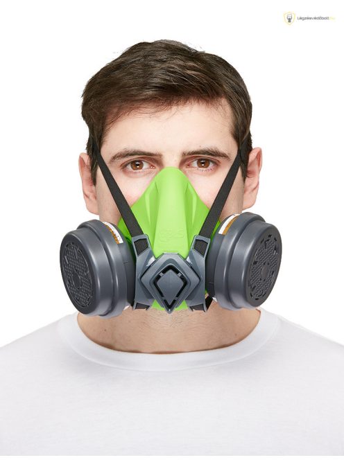 BLS 4000S ikerszűrős félálarc, szilikon alapanyagból