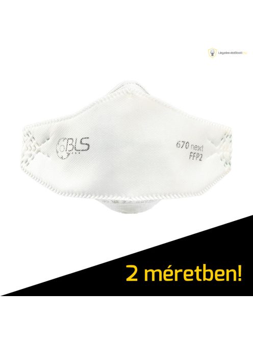 BLS 670 NEXT FFP2 NR D (S) részecskeszűrő maszk
