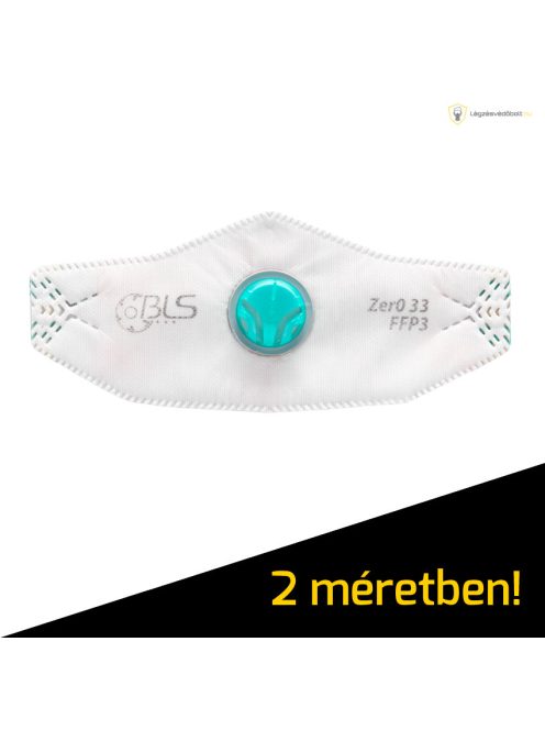 BLS zer0 33 FFP3 R D (S méret) szelepes részecskeszűrő maszk