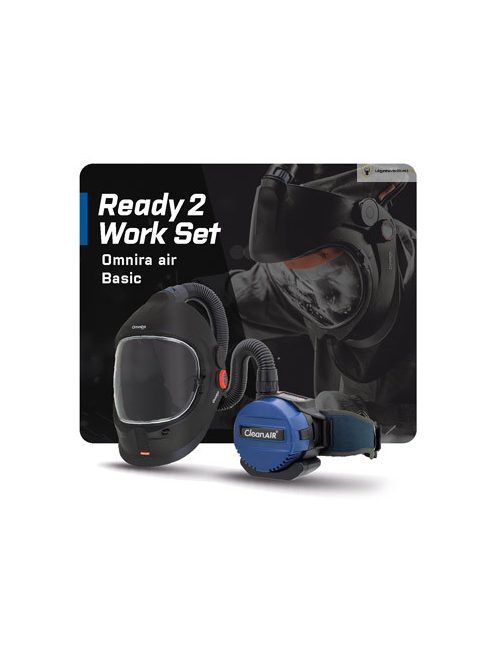 CleanAIR Ready2Work Omnira AIR + BASIC komplett légzésvédő és arcvédő készlet