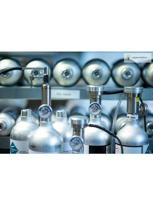 Kalibráló gáz, 34 liter HCl (hidrogén-klorid) 10ppm koncentrációban nitrogénben