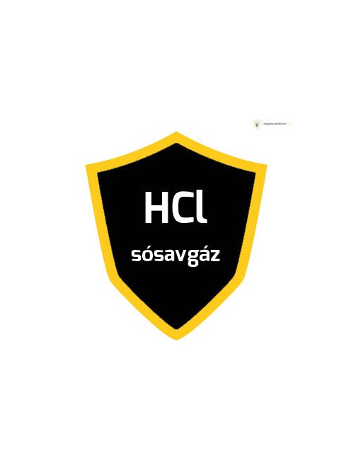 Kalibráló gáz, 34 liter HCl (hidrogén-klorid) 10ppm koncentrációban nitrogénben