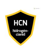 Kalibráló gáz, 34 liter HCN (hidrogén-cianid) 10ppm koncentrációban, nitrogénben