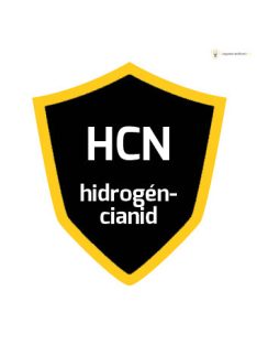   Kalibráló gáz, 34 liter HCN (hidrogén-cianid) 10ppm koncentrációban, nitrogénben