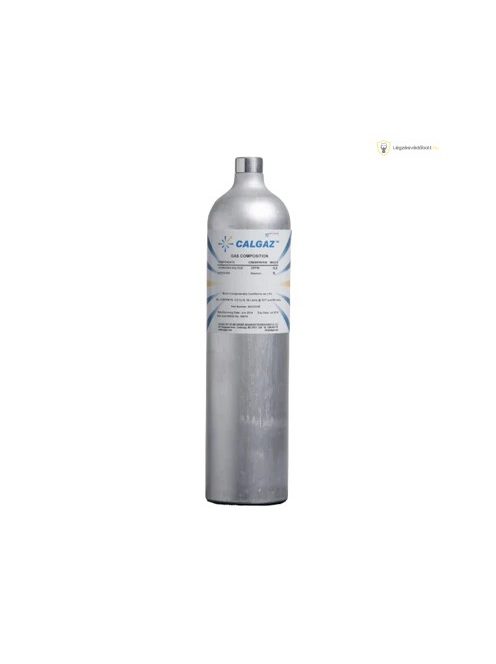 Kalibráló gáz, 34 liter SO2 (kén-dioxid) 5ppm koncentrációban, nitrogénben