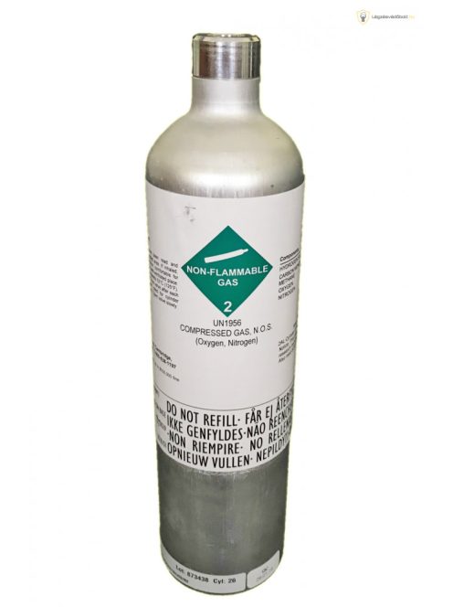 Kalibráló gáz, 34 liter N2O (dinitrogén-oxid) 100ppm koncentrációban levegőben
