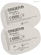 SINGER bajonett előszűrő készlet, 2 pár (4db) P2 R D részecskeszűrő + 2db rögzítőkeret