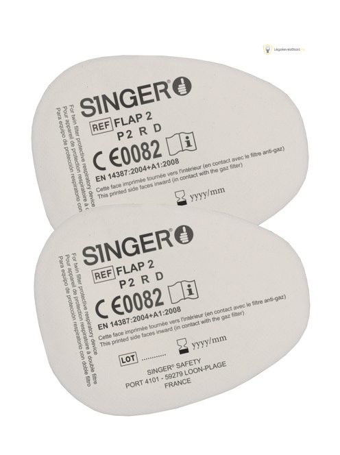 SINGER bajonett előszűrő készlet, 2 pár (4db) P2 R D részecskeszűrő + 2db rögzítőkeret