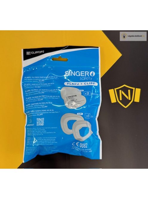 SINGER bajonett előszűrő készlet, 2 pár (4db) P2 R D részecskeszűrő + 2db rögzítőkeret