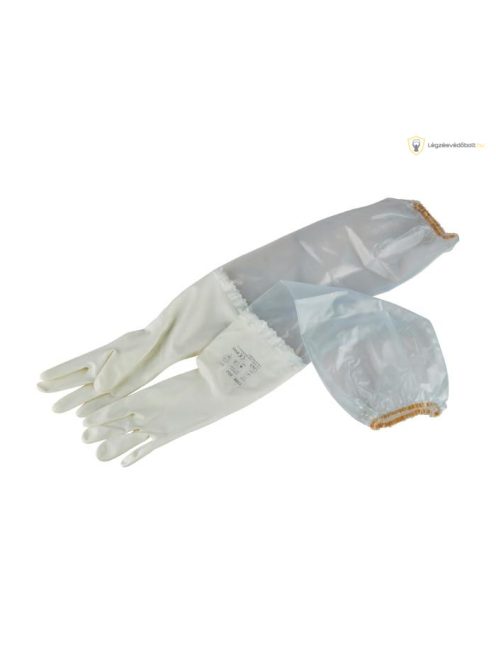 G52 hosszúszárú PVC vegyszerálló kesztyű, 70cm hosszú!